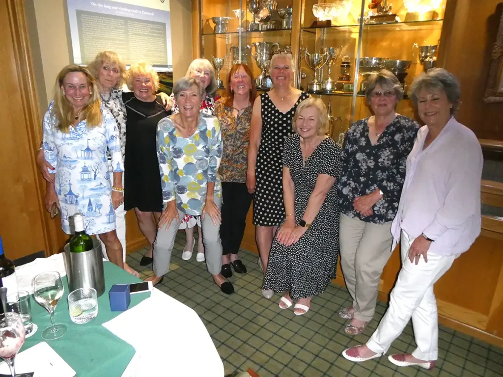 2022 - The Ladies enjoying themselves and having fun as always – this time after the match dinner at Royal Dornoch GC